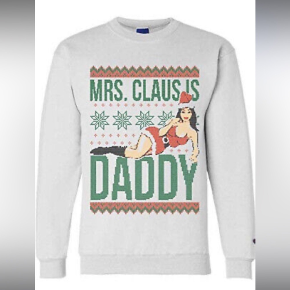 Barstool Ugly Christmas Sweater- Mrs Clause is Daddy
